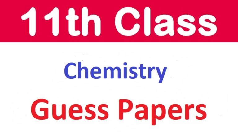 11th Class Chemistry Guess Paper