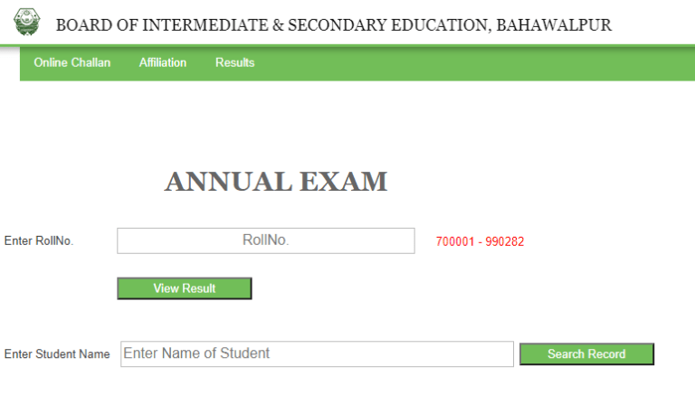 Bahawalpur Board Result