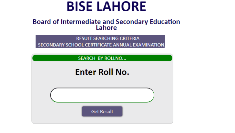 BISE Lahore Board Result