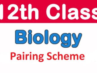 2nd Year Biology Pairing Scheme 2022