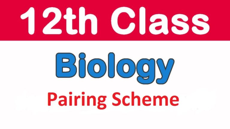 2nd Year Biology Pairing Scheme 2022