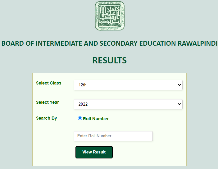 2nd Year 12th Class Result 2022 BISE Rawalpindi Board